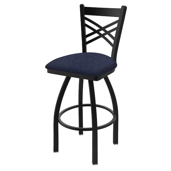 25" Swivel Counter Stool, Black Wrinkle, Graph Anchor Seat